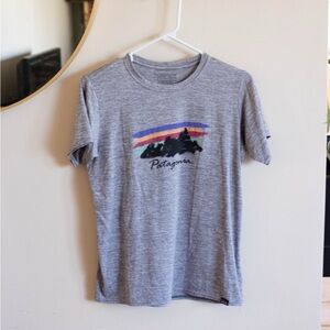 Patagonia Capilene Cool Daily UPF Heather Gray Graphic Tee